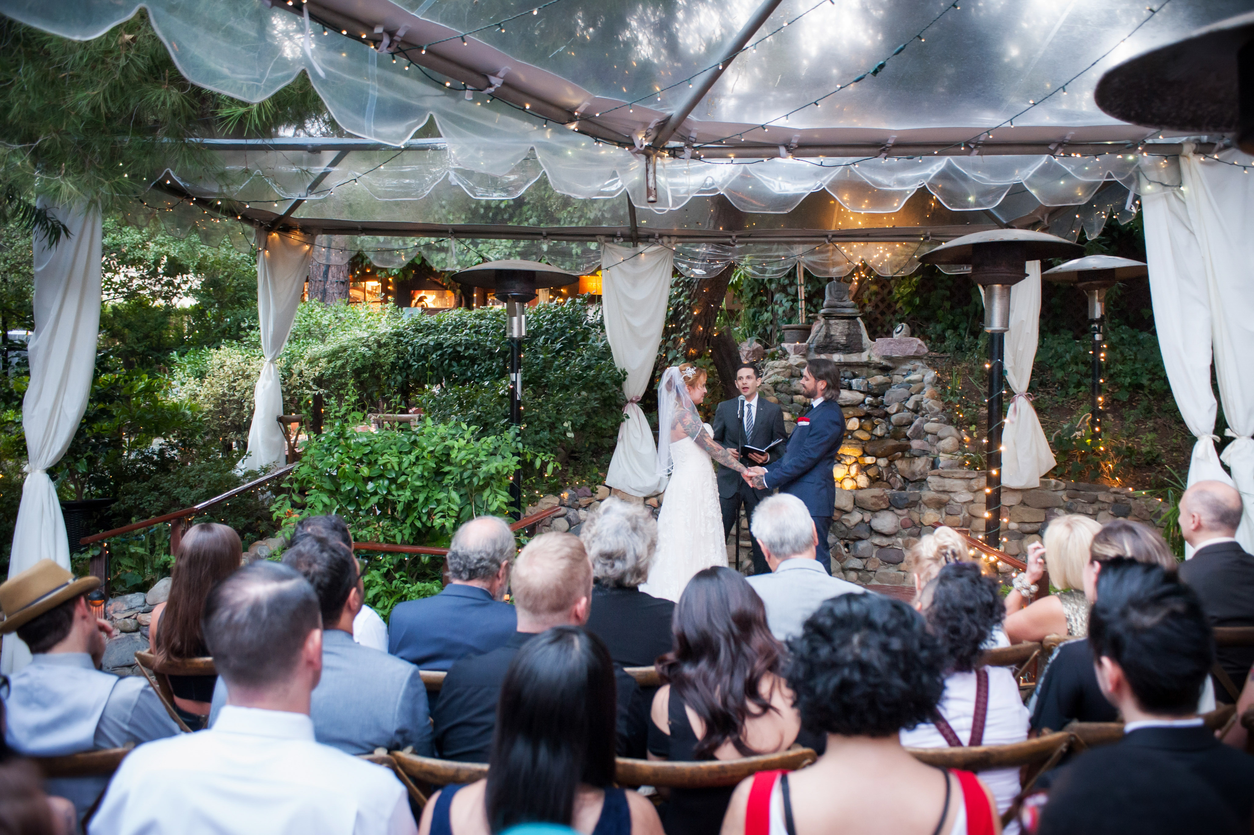 Wedding ceremony in the canyon garden