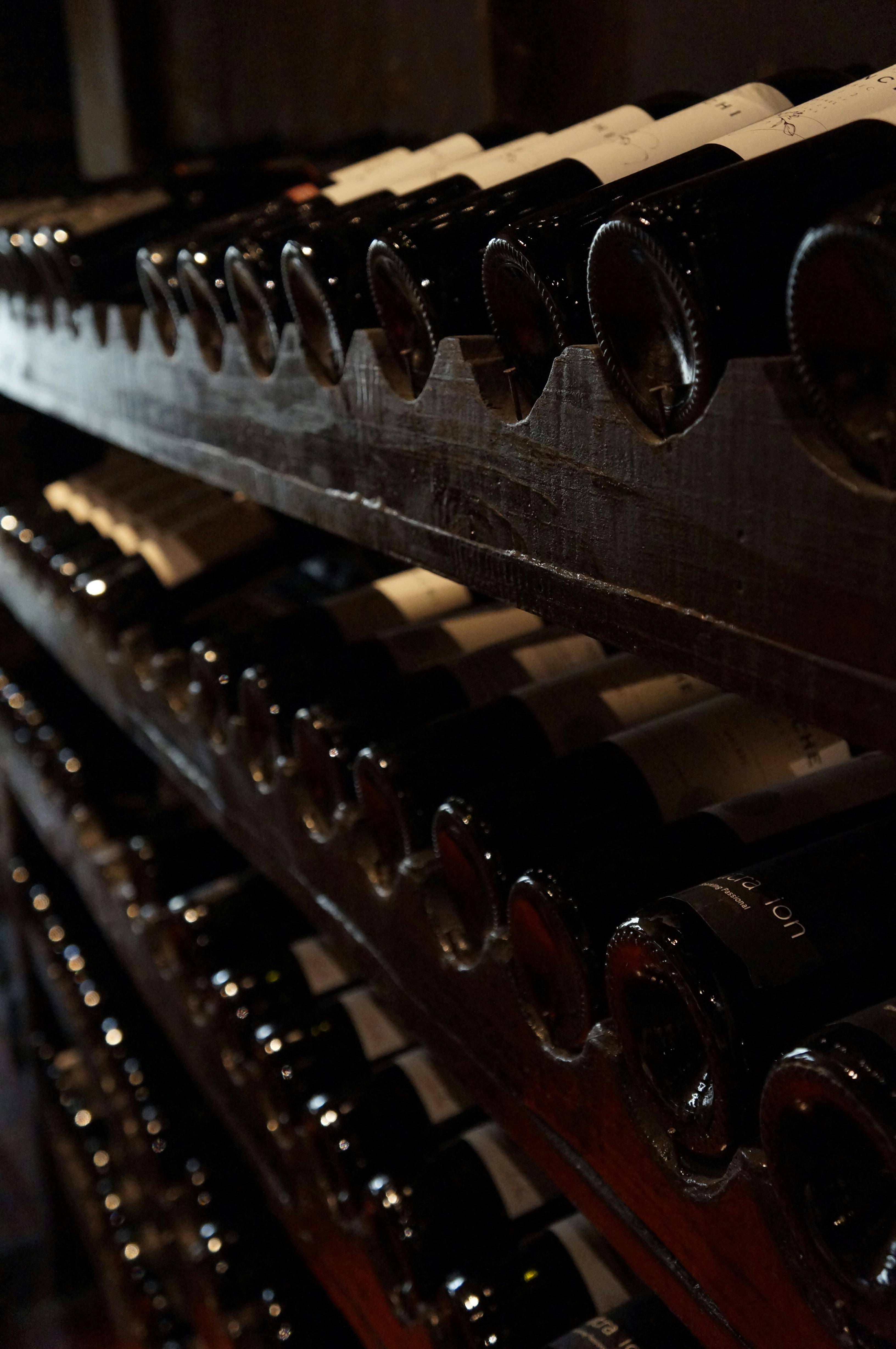 Wine bottles at The Cellar Wine Shop
